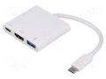 Adapter; USB 3.0,USB 3.1; 0.2m; white; Standard: Power Delivery QOLTEC QOLTEC-50425