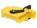 Plug case; PIN: 26; angled 90°; yellow; Micro Quadlock System TE Connectivity 185879-1