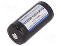 Re-battery: Li-Ion; 18350; 3.7V; 1100mAh; Ø18.6x39mm; 8A KEEPPOWER ACCU-IMR18350/PCB