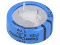 Supercapacitor; THT; 1F; 5.5VDC; -20÷80%; Body dim: Ø21.5x9.5mm KEMET FGH0H105ZF