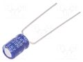 Capacitor: electrolytic; THT; 10uF; 63VDC; Ø5x7mm; Pitch: 5mm; ±20% SAMWHA SS1J106M05007PA18P