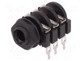 Connector: Jack 6,3mm; socket; female; stereo,high; ways: 3; THT NINIGI JC-214