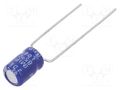 Capacitor: electrolytic; THT; 68uF; 10VDC; Ø5x7mm; Pitch: 5mm; ±20% SAMWHA SS1A686M05007PA18P