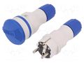 Connector: AC supply; male,female; socket,plug; 2P+PE; 250VAC; 16A PLASTROL ZWG-54/GR-BU