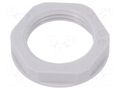 Nut; PG11; polyamide; UL94V-2; 24mm; light grey; Thread: PG LAPP LP-53019021