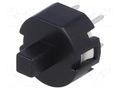 Switch: keypad; Pos: 2; SPST-NO; 0.01A/32VDC; black; THT; 1.3N; round C&K D6L90F1LFS