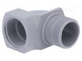 Cable gland; angular; M25; 1.5; IP55; polyamide; grey; SKINDICHT® LAPP LP-52106230