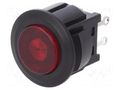 Switch: push-button; Pos: 2; SPST-NO; 3A/125VAC; OFF-ON; red; 1kV MIYAMA DS-664K-C-L-S-K-TR