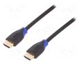Cable; HDMI plug,both sides; HDMI 2.0; 3m; black LOGILINK CH0063