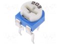 Potentiometer: mounting; single turn,horizontal; 20kΩ; 100mW SR PASSIVES RKT6V-20K