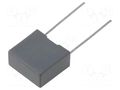 Capacitor: polyester; 100nF; 250VDC; 10mm; ±10%; 13x4x9mm; MKT; THT SR PASSIVES MPEB-100N/250
