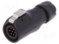 Connector: circular; plug; size 12; 02; male; PIN: 7; 125V; Quicklock LUTRONIC 0250-07