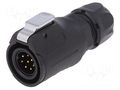 Connector: circular; plug; size 16; 02; male; PIN: 8; 400V; Quicklock LUTRONIC 0251-08