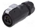 Connector: circular; plug; size 20; 02; male; PIN: 3; 500V; Quicklock LUTRONIC 0252-03