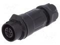 Connector: circular; plug; size 12; 02; female; PIN: 4; 125V; 5A; IP67 LUTRONIC 0260-04