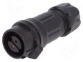 Connector: circular; plug; size 16; 02; female; PIN: 2; 400V; 10A LUTRONIC 0261-02