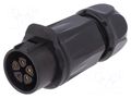 Connector: circular; plug; size 20; 02; female; PIN: 5; 500V; 12A LUTRONIC 0262-05