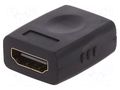 Adapter; HDMI socket,both sides; black DIGITUS AK-330500-000-S