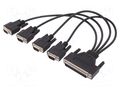 Connecting cable; D-Sub 37pin,D-Sub 9pin x4; 0.3m ADVANTECH OPT4A-AE