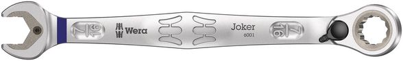 6001 Joker Switch Ratcheting combination wrench, with switch lever, imperial, 7/16"x165.0, Wera 05020077001