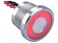 Switch: piezoelectric; Pos: 2; SPST-NO; 0.2A/24VAC; 0.2A/24VDC ONPOW PS225P10Y01R24L