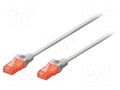 Patch cord; RJ45 plug,both sides; U/UTP; 5e; stranded; CCA; PVC DIGITUS DK-1512-010