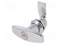 Lock; zinc and aluminium alloy; 18mm; chromium; Key code: 1333 RST ROZTOCZE 2.T18.001-18