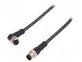 Cable: for sensors/automation; M12; PIN: 8; 1m; plug; 30VAC; 4A; PUR LAPP 22260139