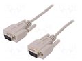 Cable; D-Sub 9pin plug,both sides; 3m; beige; connection 1: 1 DIGITUS AK-610107-030-E