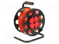 Extension lead; 3x1.5mm2; reel; Sockets: 4; PVC; orange; 30m; 10A JONEX PS-BT/IP44/30-1.5