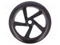 Wheel; black; push-in; Ø: 200mm; Plating: polyurethane; W: 30mm POLOLU POLOLU-3283