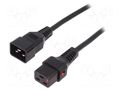 Cable; IEC C19 female,IEC C20 male; PVC; 2m; black; 16A; 250V IEC LOCK IEC-PC1285