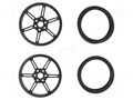 Wheel; black; Shaft: smooth,D spring; push-in; Ø: 80mm; W: 10mm POLOLU POLOLU-3690