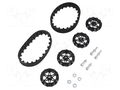 Tracks; Kit: 4 wheels,nut x2,washer x2,screw x4; black; Ø: 35mm POLOLU POLOLU-3030