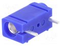 Connector: 4mm banana; socket; 10A; 250VDC; blue; silver plated DELTRON 571-0200