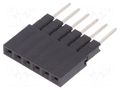 Connector: pin strips; socket; female; PIN: 6; straight; 3A; THT CONNFLY DS1023-05-1X6B81