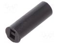 Spacer sleeve; LED; ØLED: 5mm; L: 15mm; black; UL94V-2 OPTOSUPPLY OSB502P-15