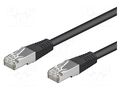 Patch cord; RJ45 plug,both sides; SF/UTP; 5e; stranded; CCA; PVC Goobay SF/UTP5-CCA-500BK