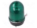 Signaller: lighting; flashing light,continuous light; green QLIGHT Q125L-12/24-G