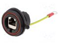 Coupler; socket; Buccaneer Ethernet; PIN: 8; Cat: 6a; with earthing BULGIN PX0893/E