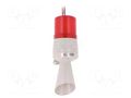 Signaller: lighting-sound; 24VDC; bulb; red; IP54; Ø86x233mm; S60AD QLIGHT S60ADB-24-R