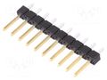 Connector: pin strips; pin header; BERGSTIK II; male; PIN: 10; THT AMPHENOL COMMUNICATIONS SOLUTIONS 68000-210HLF