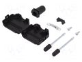 Enclosure for connectors: D-Sub; D-Sub 15pin,D-Sub HD 26pin ENCITECH DPPK15-BK-RG-K