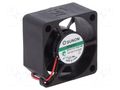 Fan: DC; axial; 12VDC; 30x30x15mm; 8.11m3/h; 19dBA; Vapo; 7000rpm SUNON MF30151V2-A99-A