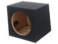 Car loudspeaker enclosure; MDF; black; 250mm; Øhole: 232mm; 20l BASSER OB.PW01.BK