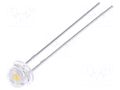 LED; white warm; 4.8mm; 1300÷2200mcd; 90°; Front: convex; 3000K LUCKYLIGHT LL-484WC1F-W6-3P
