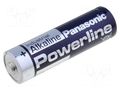 Battery: alkaline; AA; 1.5V; non-rechargeable PANASONIC BAT-LR6