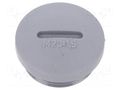 Stopper; M20; 1.5; polyamide; dark grey; Thread: metric; 7mm; 10pcs. ALPHA WIRE HPM20-SL080