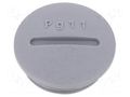 Stopper; PG11; polyamide; dark grey; Thread: PG; 6mm; 10pcs. ALPHA WIRE HPP11-SL080