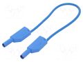 Test lead; 19A; banana plug 4mm,both sides; Urated: 1kV; blue STÄUBLI SLK410-E/N/S-02523